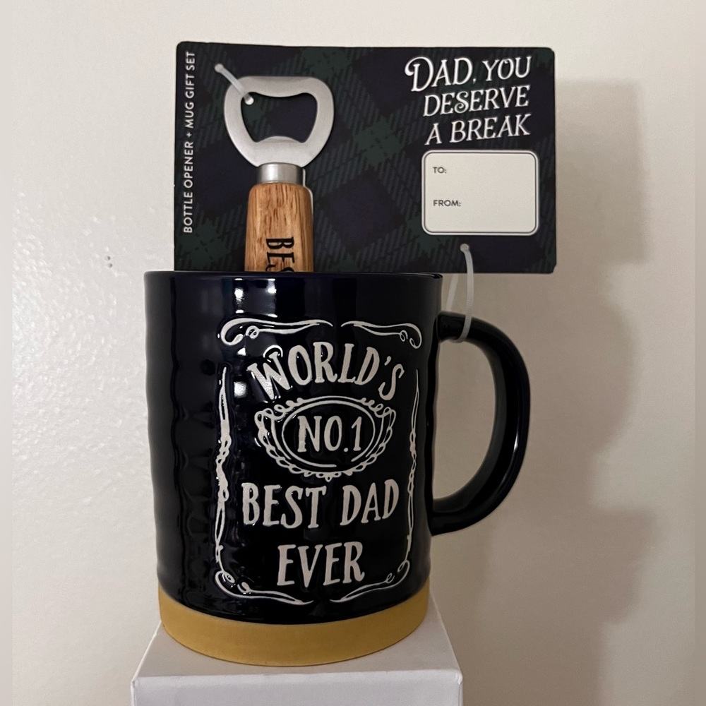 Best Dad Mug & Bottle Opener Fathers’ Day Gift Set